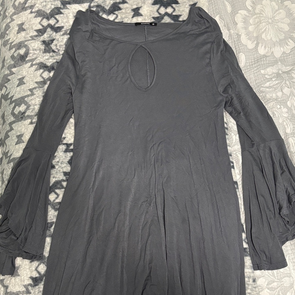 Annabelle Charcoal Long Sleeve Dress